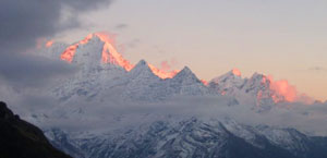Lawudo Nepal Mountains Sunset